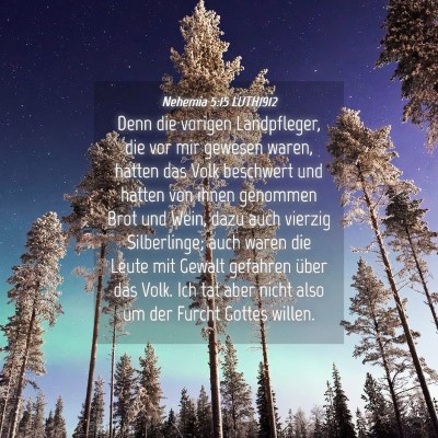 Picture 04 - Nehemia 5:15 LUTH1912 - Denn die vorigen Landpfleger, die vor mir gewesen - Bible Verse Picture