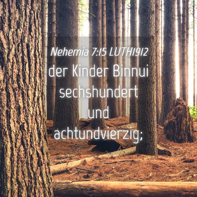 Picture 04 - Nehemia 7:15 LUTH1912 - der Kinder Binnui sechshundert und - Bible Verse Picture