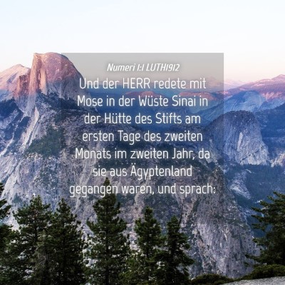 Picture 04 - Numeri 1:1 LUTH1912 - Und der HERR redete mit Mose in der Wüste Sinai - Bible Verse Picture