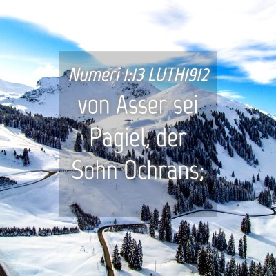 Picture 04 - Numeri 1:13 LUTH1912 - von Asser sei Pagiel, der Sohn - Bible Verse Picture