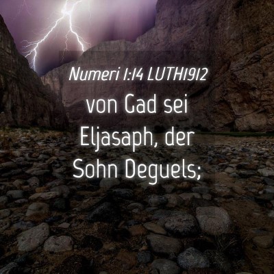 Picture 04 - Numeri 1:14 LUTH1912 - von Gad sei Eljasaph, der Sohn - Bible Verse Picture