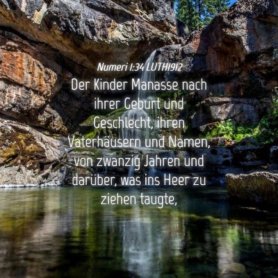 Picture 04 - Numeri 1:34 LUTH1912 - Der Kinder Manasse nach ihrer Geburt und - Bible Verse Picture