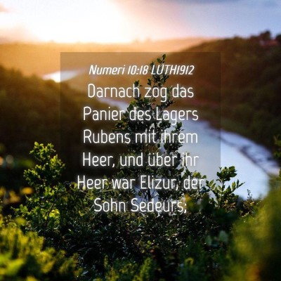Picture 04 - Numeri 10:18 LUTH1912 - Darnach zog das Panier des Lagers Rubens mit - Bible Verse Picture