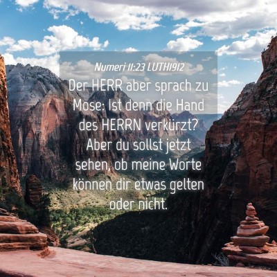 Picture 04 - Numeri 11:23 LUTH1912 - Der HERR aber sprach zu Mose: Ist denn die Hand - Bible Verse Picture