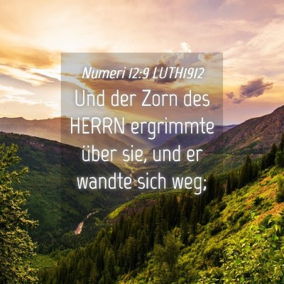 Picture 04 - Numeri 12:9 LUTH1912 - Und der Zorn des HERRN ergrimmte über sie, und - Bible Verse Picture