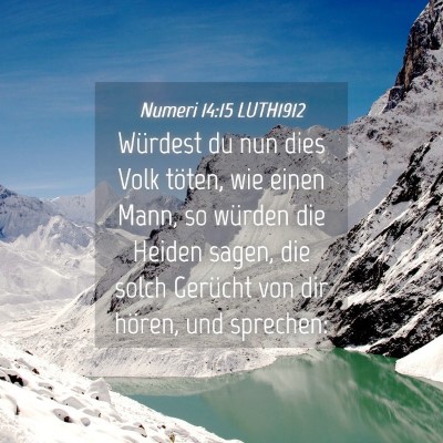 Picture 04 - Numeri 14:15 LUTH1912 - Würdest du nun dies Volk töten, wie einen Mann, - Bible Verse Picture