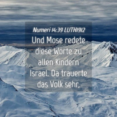 Picture 04 - Numeri 14:39 LUTH1912 - Und Mose redete diese Worte zu allen Kindern - Bible Verse Picture