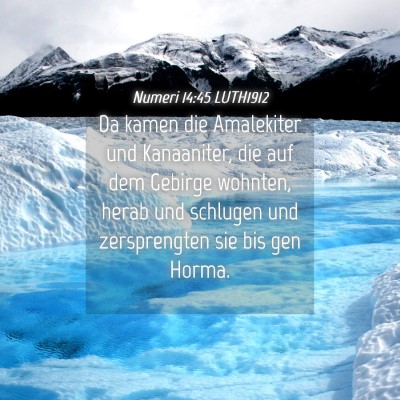 Picture 04 - Numeri 14:45 LUTH1912 - Da kamen die Amalekiter und Kanaaniter, die auf - Bible Verse Picture
