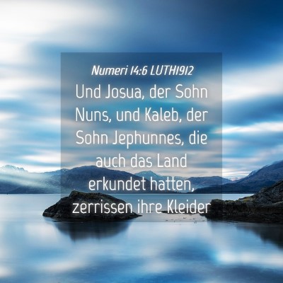 Picture 04 - Numeri 14:6 LUTH1912 - Und Josua, der Sohn Nuns, und Kaleb, der Sohn - Bible Verse Picture