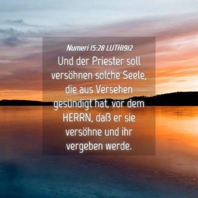 Picture 04 - Numeri 15:28 LUTH1912 - Und der Priester soll versöhnen solche Seele, - Bible Verse Picture