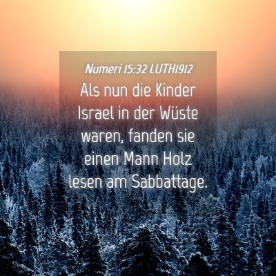 Picture 04 - Numeri 15:32 LUTH1912 - Als nun die Kinder Israel in der Wüste waren, - Bible Verse Picture