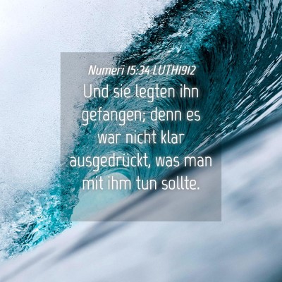 Picture 04 - Numeri 15:34 LUTH1912 - Und sie legten ihn gefangen; denn es war nicht - Bible Verse Picture