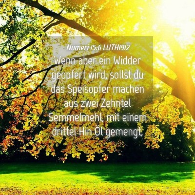 Picture 04 - Numeri 15:6 LUTH1912 - Wenn aber ein Widder geopfert wird, sollst du das - Bible Verse Picture
