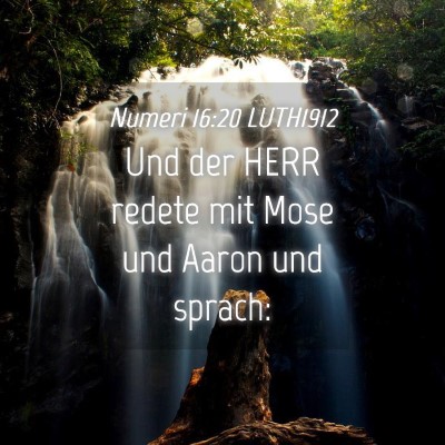 Picture 04 - Numeri 16:20 LUTH1912 - Und der HERR redete mit Mose und Aaron und - Bible Verse Picture