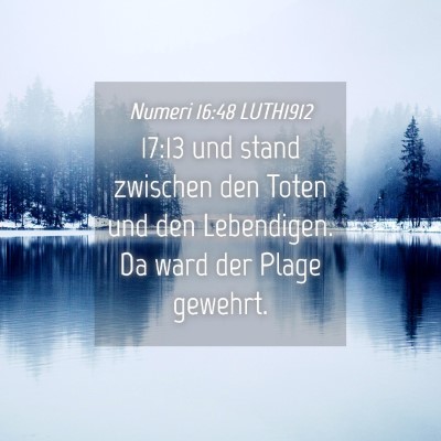 Picture 04 - Numeri 16:48 LUTH1912 - 17:13 und stand zwischen den Toten und den - Bible Verse Picture