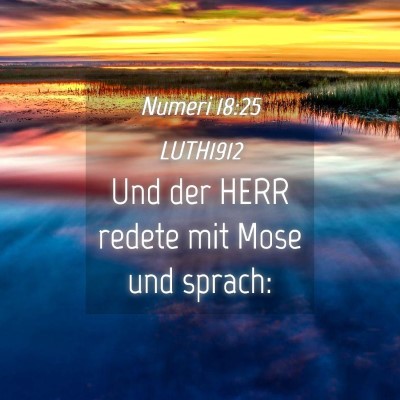 Picture 04 - Numeri 18:25 LUTH1912 - Und der HERR redete mit Mose und - Bible Verse Picture
