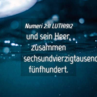 Picture 04 - Numeri 2:11 LUTH1912 - und sein Heer, zusammen sechsundvierzigtausend - Bible Verse Picture