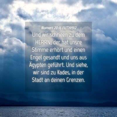 Picture 04 - Numeri 20:16 LUTH1912 - Und wir schrieen zu dem HERRN; der hat unsre - Bible Verse Picture