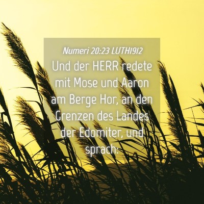 Picture 04 - Numeri 20:23 LUTH1912 - Und der HERR redete mit Mose und Aaron am Berge - Bible Verse Picture