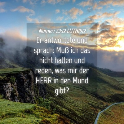 Picture 04 - Numeri 23:12 LUTH1912 - Er antwortete und sprach: Muß ich das nicht - Bible Verse Picture