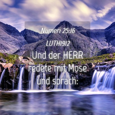 Picture 04 - Numeri 25:16 LUTH1912 - Und der HERR redete mit Mose und - Bible Verse Picture