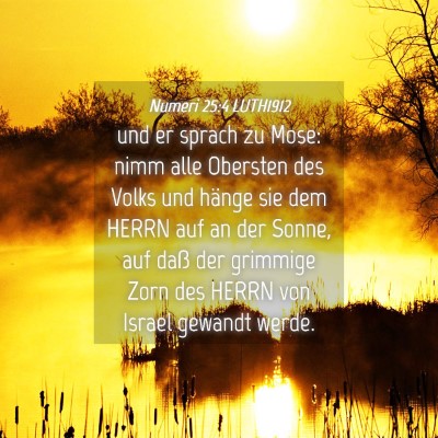 Picture 04 - Numeri 25:4 LUTH1912 - und er sprach zu Mose: nimm alle Obersten des - Bible Verse Picture