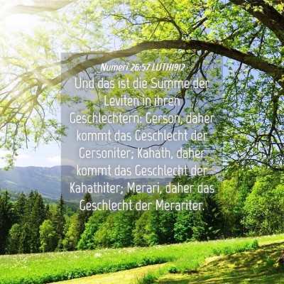 Picture 04 - Numeri 26:57 LUTH1912 - Und das ist die Summe der Leviten in ihren - Bible Verse Picture