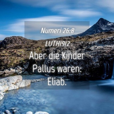 Picture 04 - Numeri 26:8 LUTH1912 - Aber die Kinder Pallus waren: - Bible Verse Picture