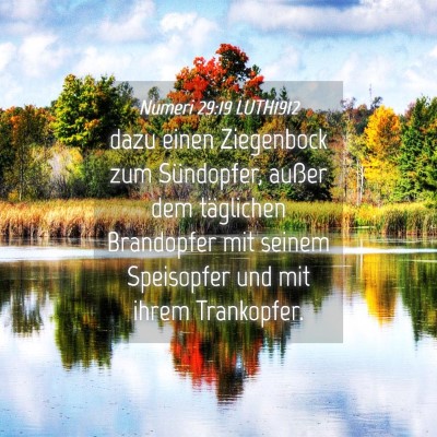 Picture 04 - Numeri 29:19 LUTH1912 - dazu einen Ziegenbock zum Sündopfer, außer dem - Bible Verse Picture