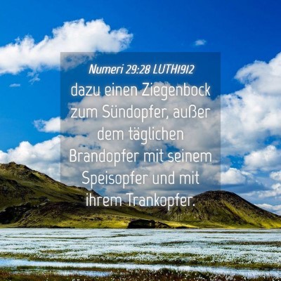 Picture 04 - Numeri 29:28 LUTH1912 - dazu einen Ziegenbock zum Sündopfer, außer dem - Bible Verse Picture