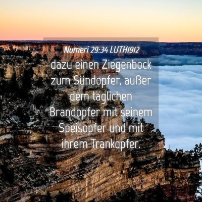 Picture 04 - Numeri 29:34 LUTH1912 - dazu einen Ziegenbock zum Sündopfer, außer dem - Bible Verse Picture