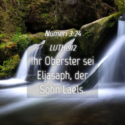 Picture 04 - Numeri 3:24 LUTH1912 - Ihr Oberster sei Eljasaph, der Sohn - Bible Verse Picture