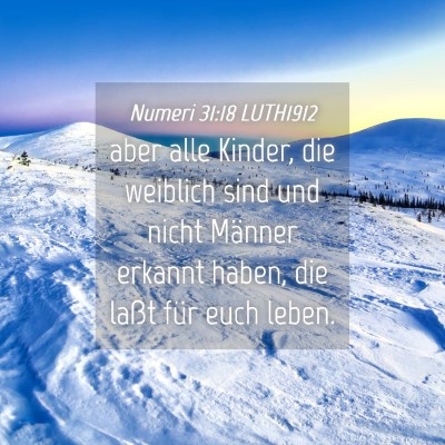 Picture 04 - Numeri 31:18 LUTH1912 - aber alle Kinder, die weiblich sind und nicht - Bible Verse Picture