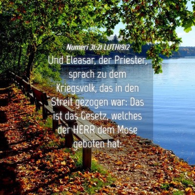 Picture 04 - Numeri 31:21 LUTH1912 - Und Eleasar, der Priester, sprach zu dem - Bible Verse Picture