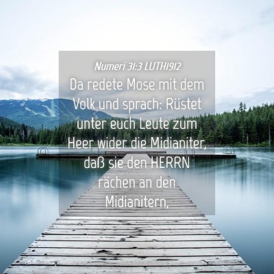 Picture 04 - Numeri 31:3 LUTH1912 - Da redete Mose mit dem Volk und sprach: Rüstet - Bible Verse Picture