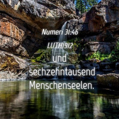 Picture 04 - Numeri 31:46 LUTH1912 - und sechzehntausend - Bible Verse Picture