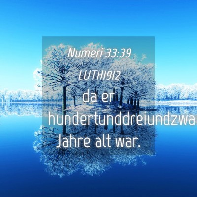 Picture 04 - Numeri 33:39 LUTH1912 - da er hundertunddreiundzwanzig Jahre alt - Bible Verse Picture