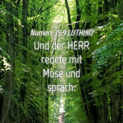 Picture 04 - Numeri 35:9 LUTH1912 - Und der HERR redete mit Mose und - Bible Verse Picture