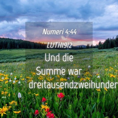 Picture 04 - Numeri 4:44 LUTH1912 - Und die Summe war - Bible Verse Picture