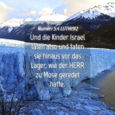 Picture 04 - Numeri 5:4 LUTH1912 - Und die Kinder Israel taten also und taten sie - Bible Verse Picture
