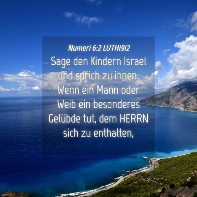 Picture 04 - Numeri 6:2 LUTH1912 - Sage den Kindern Israel und sprich zu ihnen: Wenn - Bible Verse Picture