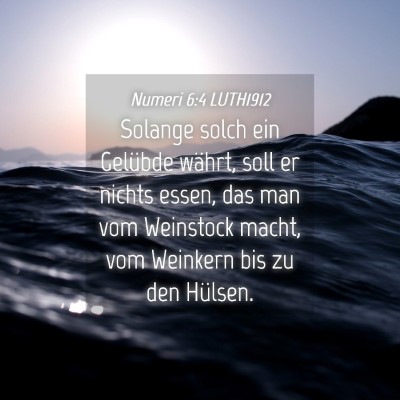 Picture 04 - Numeri 6:4 LUTH1912 - Solange solch ein Gelübde währt, soll er nichts - Bible Verse Picture