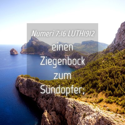 Picture 04 - Numeri 7:16 LUTH1912 - einen Ziegenbock zum - Bible Verse Picture
