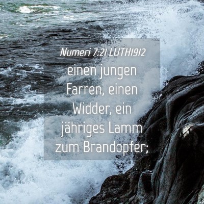 Picture 04 - Numeri 7:21 LUTH1912 - einen jungen Farren, einen Widder, ein jähriges - Bible Verse Picture