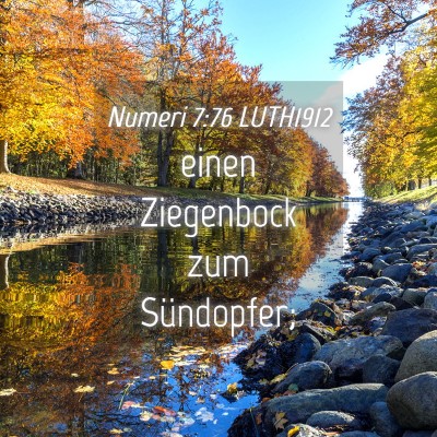 Picture 04 - Numeri 7:76 LUTH1912 - einen Ziegenbock zum - Bible Verse Picture