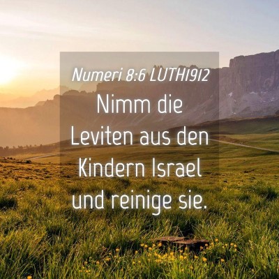 Picture 04 - Numeri 8:6 LUTH1912 - Nimm die Leviten aus den Kindern Israel und - Bible Verse Picture