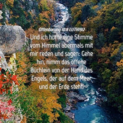 Picture 04 - Offenbarung 10:8 LUTH1912 - Und ich hörte eine Stimme vom Himmel abermals - Bible Verse Picture