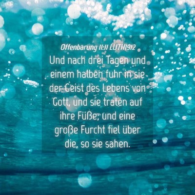 Picture 04 - Offenbarung 11:11 LUTH1912 - Und nach drei Tagen und einem halben fuhr in sie - Bible Verse Picture