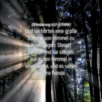 Picture 04 - Offenbarung 11:12 LUTH1912 - Und sie hörten eine große Stimme von Himmel zu - Bible Verse Picture