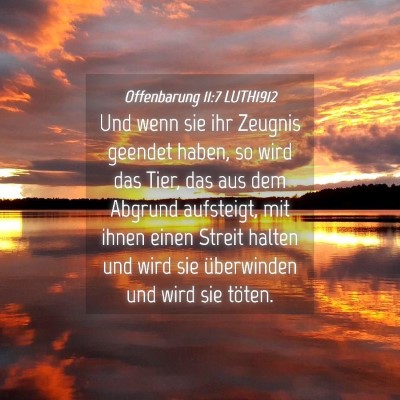 Picture 04 - Offenbarung 11:7 LUTH1912 - Und wenn sie ihr Zeugnis geendet haben, so wird - Bible Verse Picture